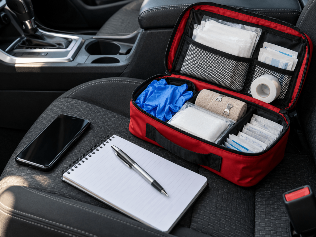 Car First-Aid Kit and Essentials