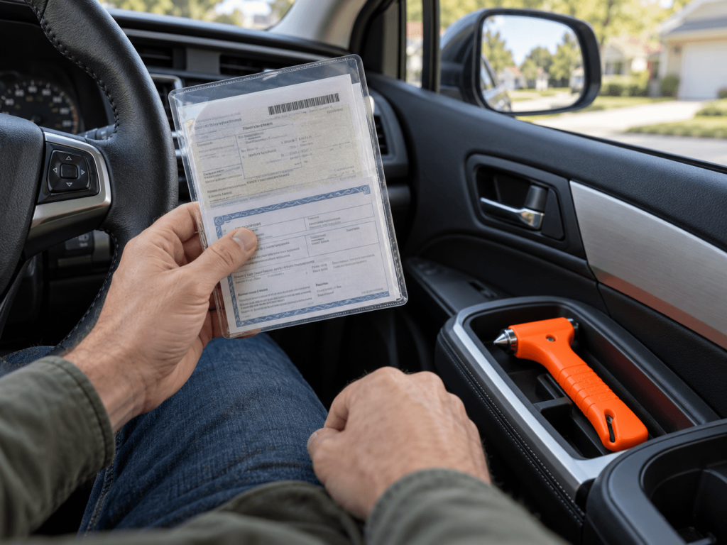 Driver’s Documents and Emergency Tool
